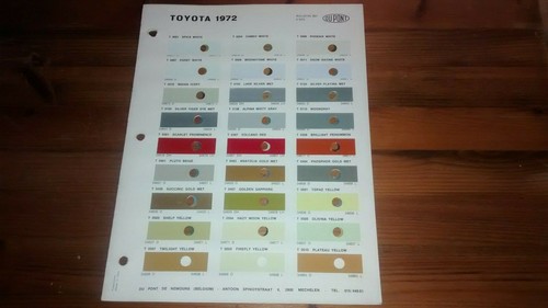 1972 genuine paint - paint, swatches