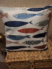 Coastal  Style Fish Print Cushion Cover