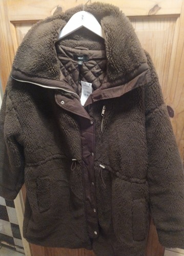 Next teddy coat new - brown, size