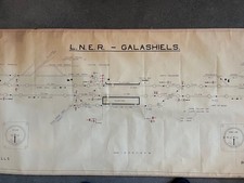 LNER Original Signal Box Diagram - Galashiels - 75cm x 270cm