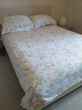 Double duvet cover set wild flower meadow seersucker