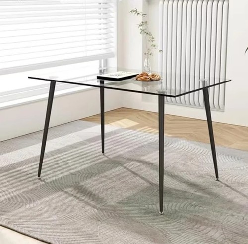 Glass dining table clear - glass,