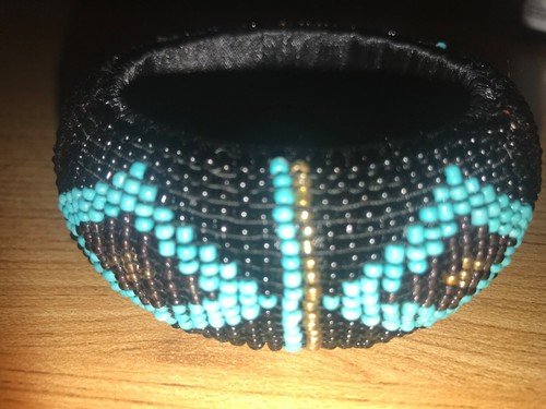 Vintage black turquoise and
