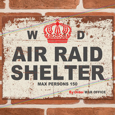 Air raid shelter funny metal - raid,