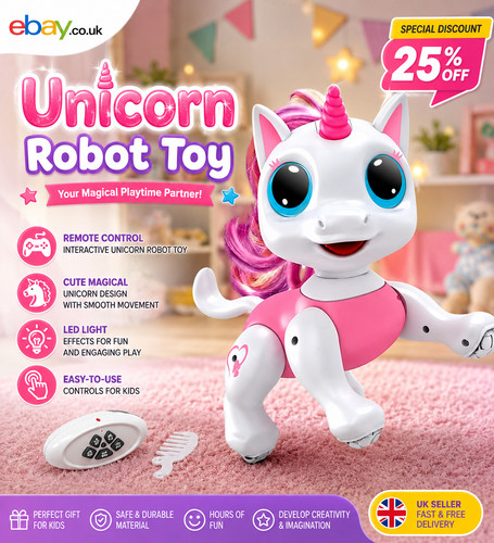 Interactive kids unicorn robot - interactive,