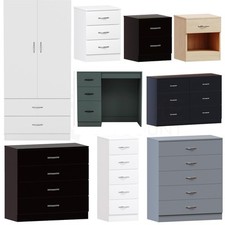 Riano Chest Of Drawers, Bedside, Wardrobe, Dressing Table Bedroom Furniture