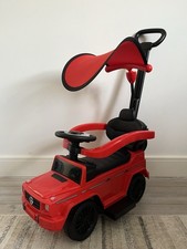 Homcom Kids Ride-on Push Car 3 in 1 Benz Baby Floor Slider Walker, Red + Black