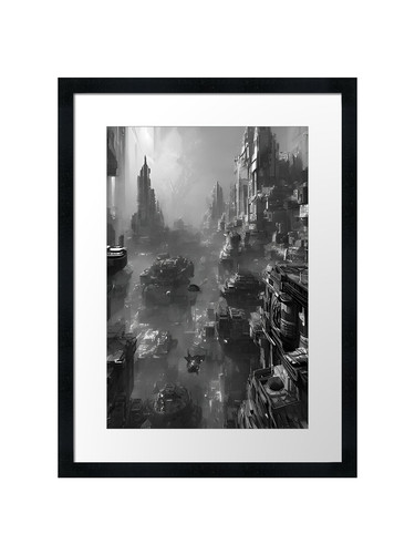 Future cityscape framed - #5,