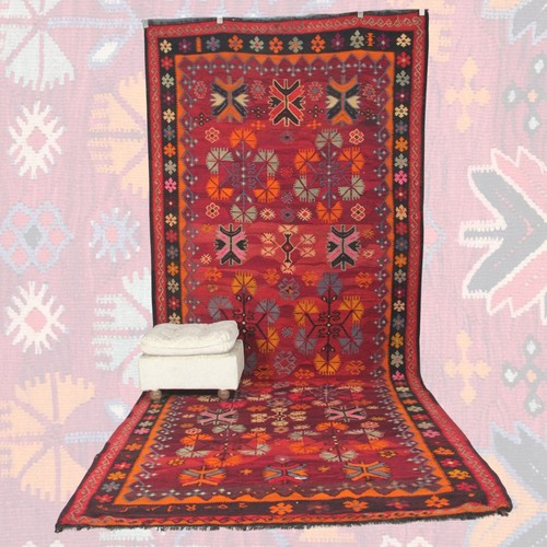 Curated handmade red kilim - handmade,