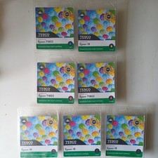 7x Tesco Epson 18 Compatible Ink Cartridges 3x Black, 2x Mag, 1x Cyan & 1x Yello