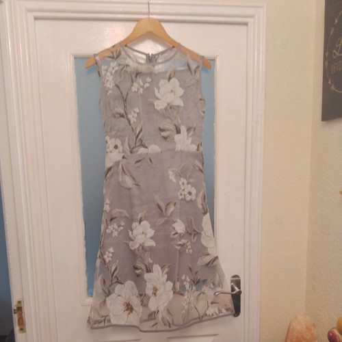 Chiffon cocktail dress - dress, silver