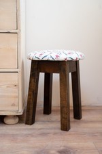 Vintage Low Stool in Lennox