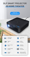 4K 3D Projector Android 9.0 5G Wifi Bluetooth DLP Smart Home Cinema HDMI 4+32GB
