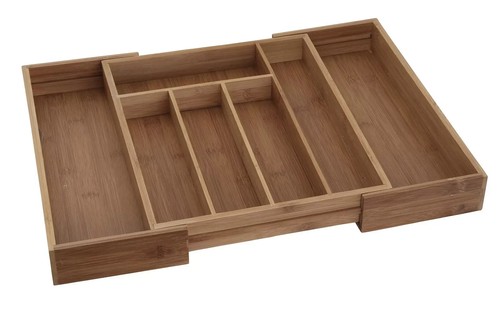Extendable cutlery tray wooden - extendable,