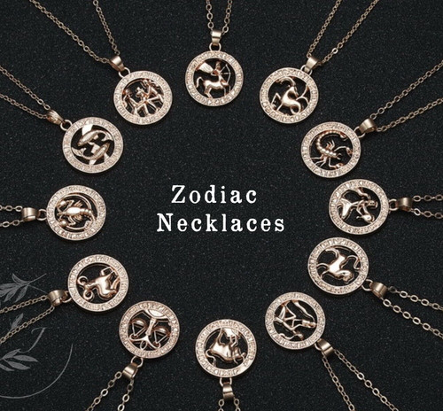 Zodiac hollow rose gold - zodiac,