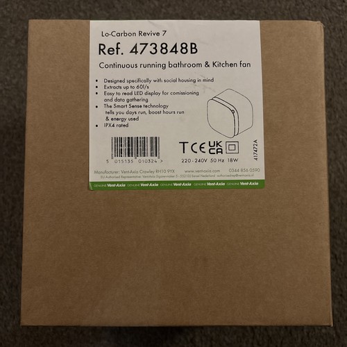 Vent axia 473848b carbon - vent,