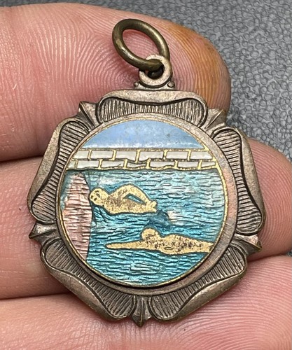 Watch chain fob - chain, medal