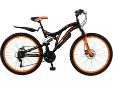 Boss Ice Mens Black/Orange 18-Speed Mountain Bike - Medium (Marks/Brake Rub) B+