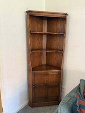 Vintage Ercol 'Old Colonial' Corner Unit in dark wood