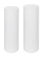  Set of 2 Round White Acrylic