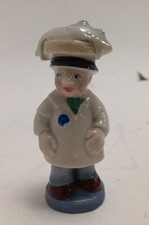 Vintage Porcelain Chef Figurine Glazed Miniature Ornament Collectible