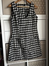 Boohoo Black Checked Pinafore