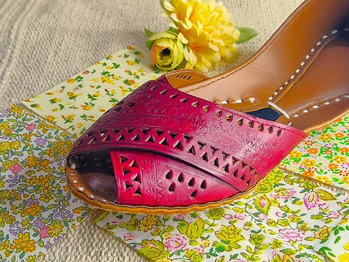 Red genuine leather pakistani - genuine,