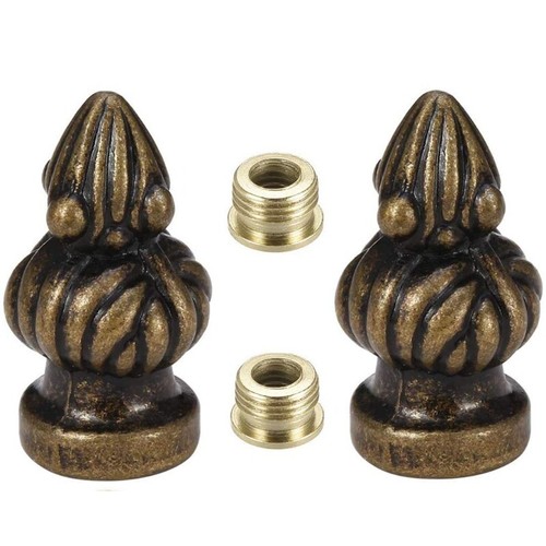Bronze metal lamp finial cap - bronze,