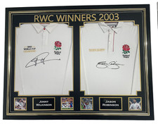 Jonny Wilkinson and  Jason Robinson 2003 Signed England Rugby shirt