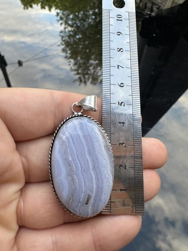 Large blue lace - large, pendant