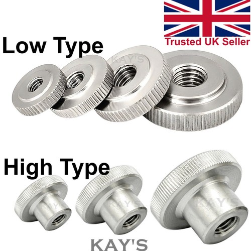 Knurled thumb nuts - nuts, stainless