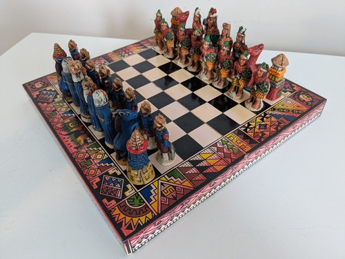 Vintage peruvian chess - vintage, set
