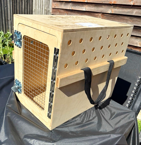 Wooden rabbit carrier crate - wooden,