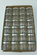 24 Empty Tiptree Wilkin & Sons Small Mini Jam Jars 28g for Crafts/Favours Used