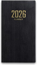 SenZee Pocket Diary 2026 Small Slim Diary A6 Pocket Size Week to View 2026 Diar