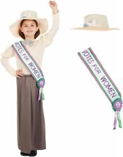 Girls Suffragette Costume M