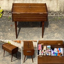 Retro Vintage Mid Century 1960’s Danish Sewing Box /Storage