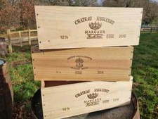 12 Half bottle size Wooden Wine Box Crate for Vintage Shabby Chic Home Storage 