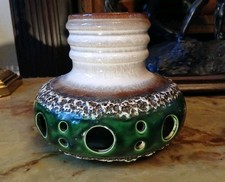 Vintage Herda Ceramic Volcanic Fat Lava UFO Ceiling light 70s Dutch lamp (1)