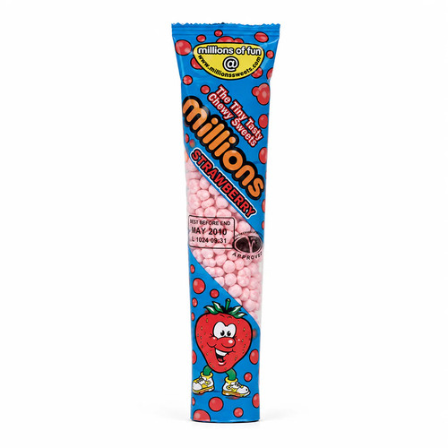 Millions strawberry tubes 55g - strawberry,