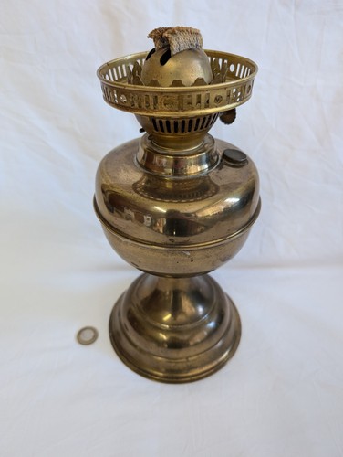 Vintage duplex brass oil lamp - vintage,
