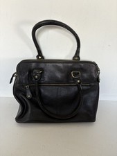 Catwalk Collection Black Leather Shoulder Handbag Designer With Dust Bag RRP£99