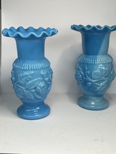 Pair of vintage Blue Milk