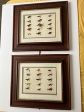 Two Framed Pictures Of named Salmon Flies.