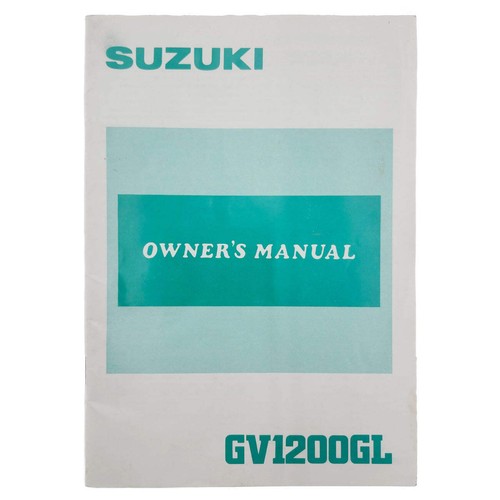 Suzuki 1986 gv1200g owners - suzuki,