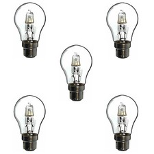 5 x Halogen GLS Bulb 100W B22D