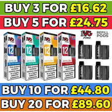 IVG Pro 12 Refill Pods | Prefilled Replaceable Pods | 20mg | E Cig | 2ml | 10K