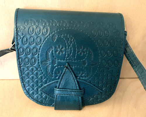 Moroccan teal leather - moroccan,