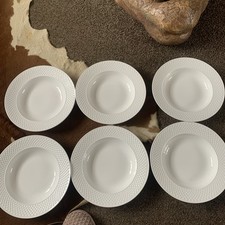 X6 Spode White China soup Bowls Mansard White Collection No Backstamp