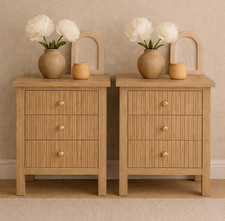 Pair of Light Wood Three